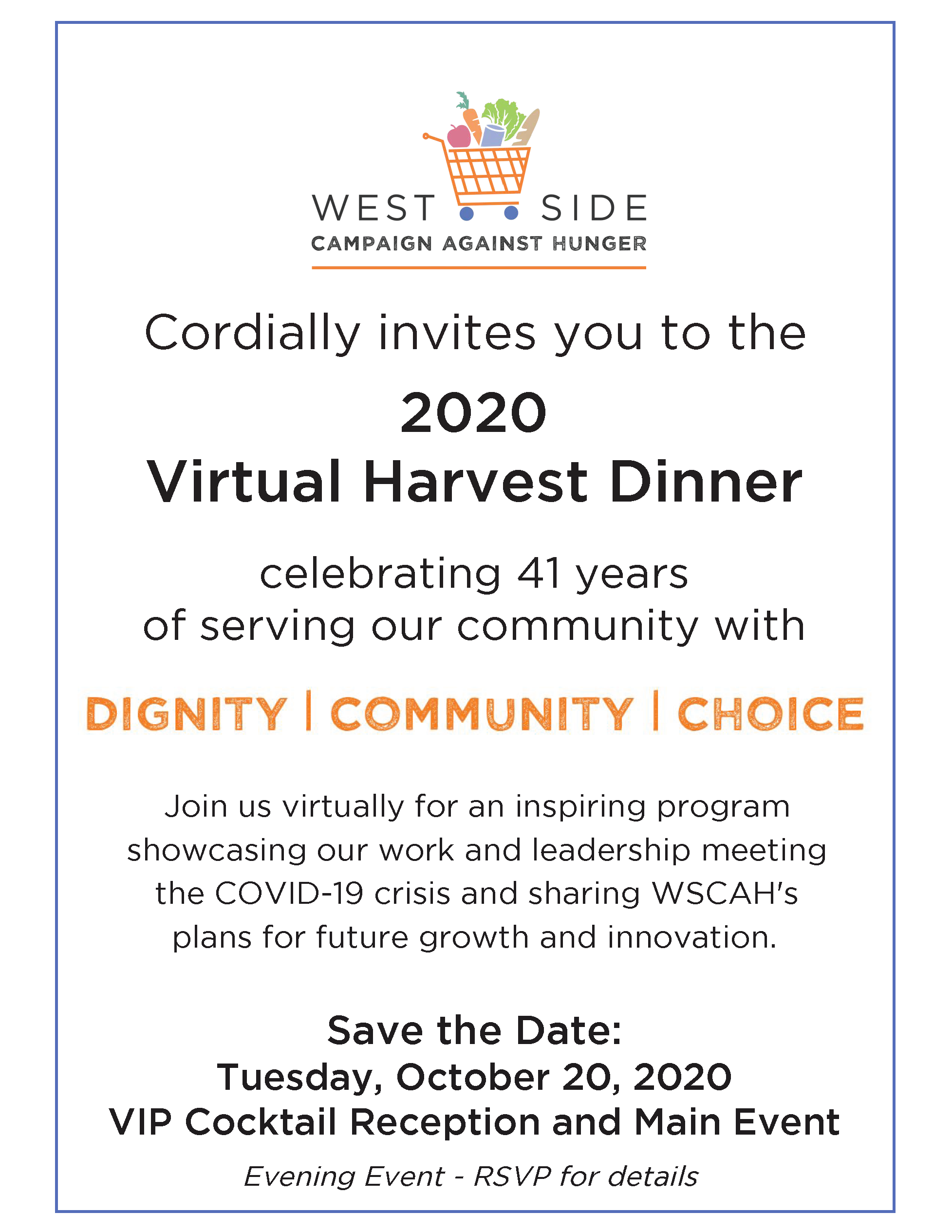 West Side Campaign Against Hunger Harvest Dinner
